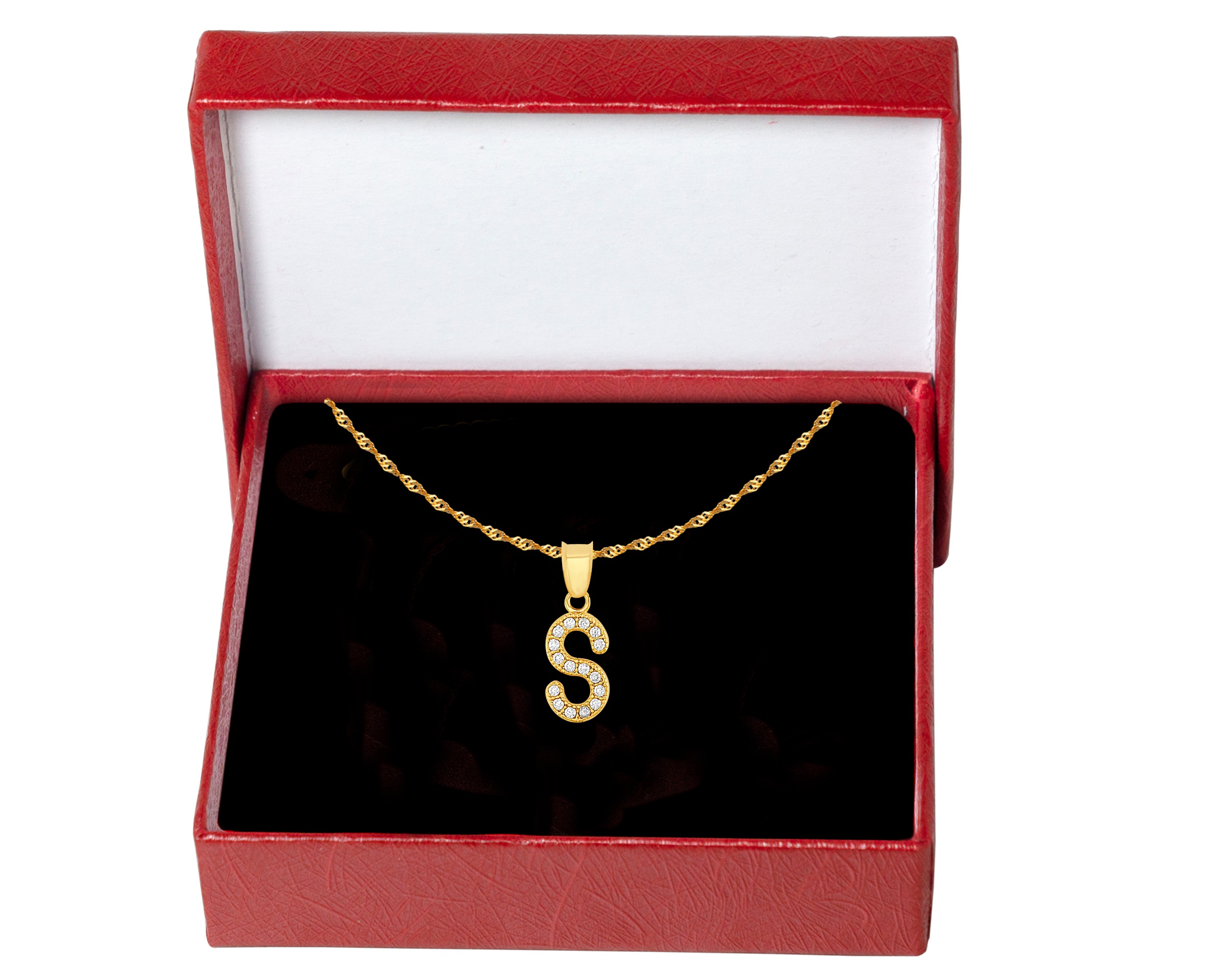 Foto 5 | Gargantilla Inicial ''s'' 45cm De Chapa De Oro 18k Ch100