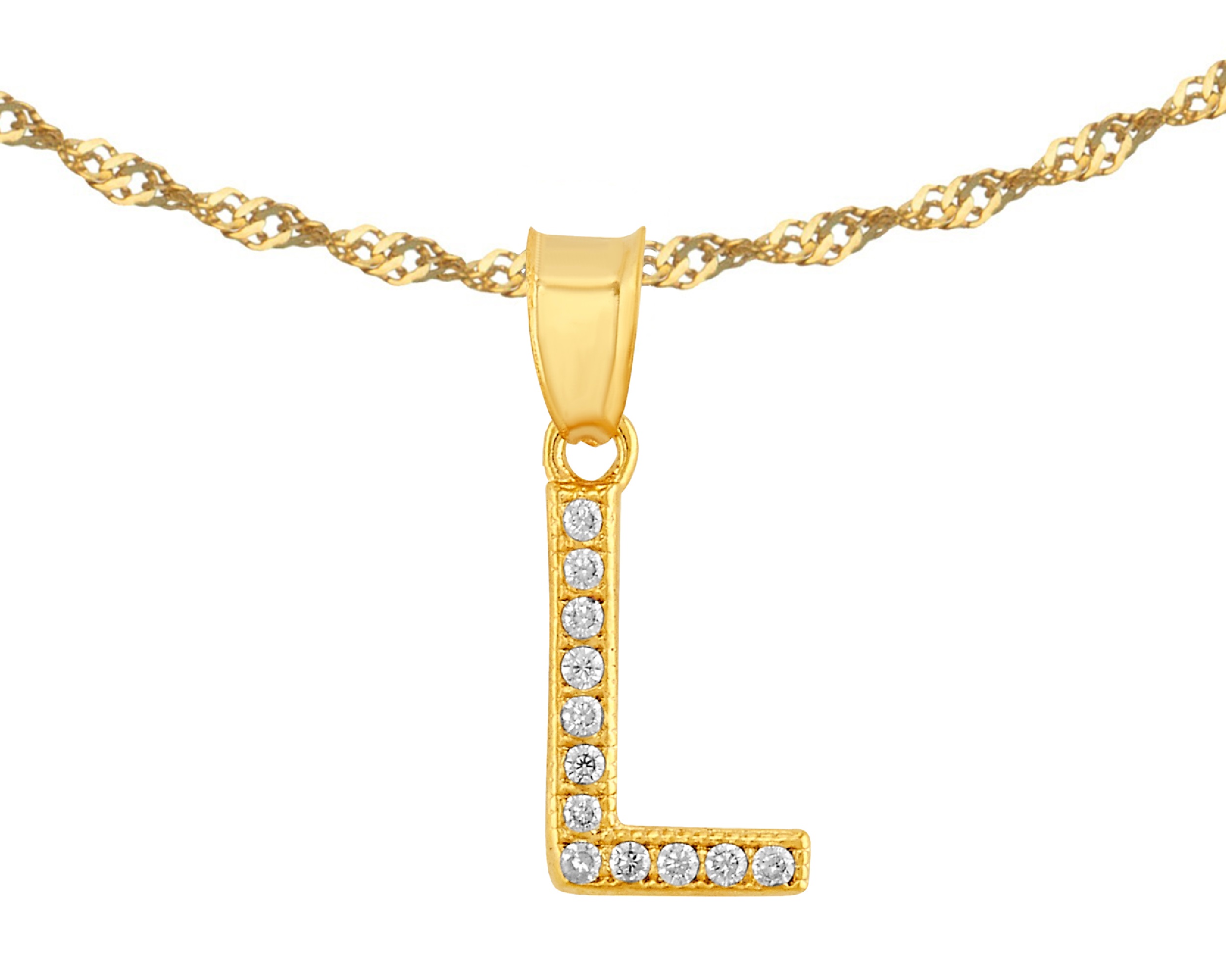 Foto 1 | Gargantilla Inicial ''l'' 45cm De Chapa De Oro 18k Ch94