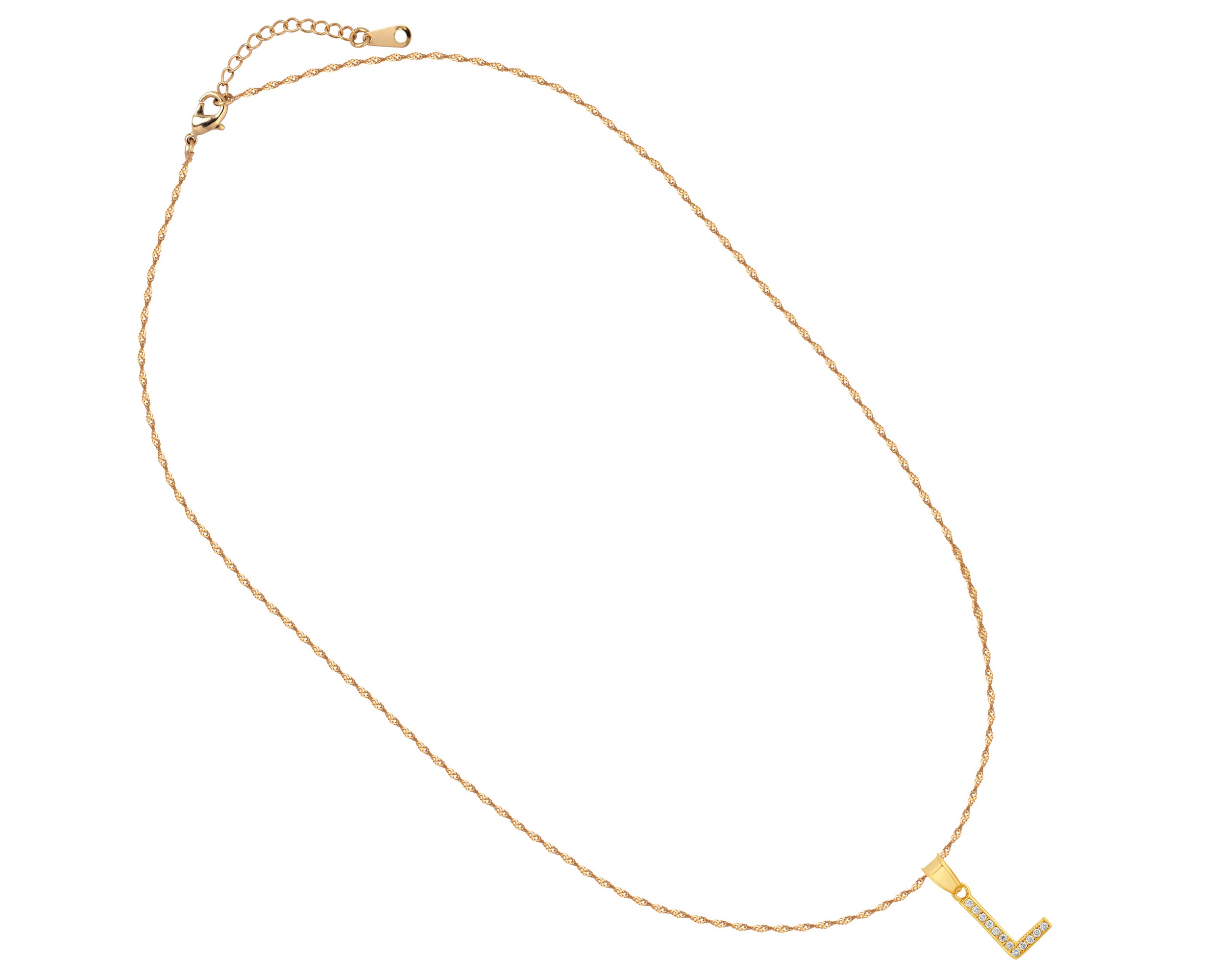 Foto 2 | Gargantilla Inicial ''l'' 45cm De Chapa De Oro 18k Ch94
