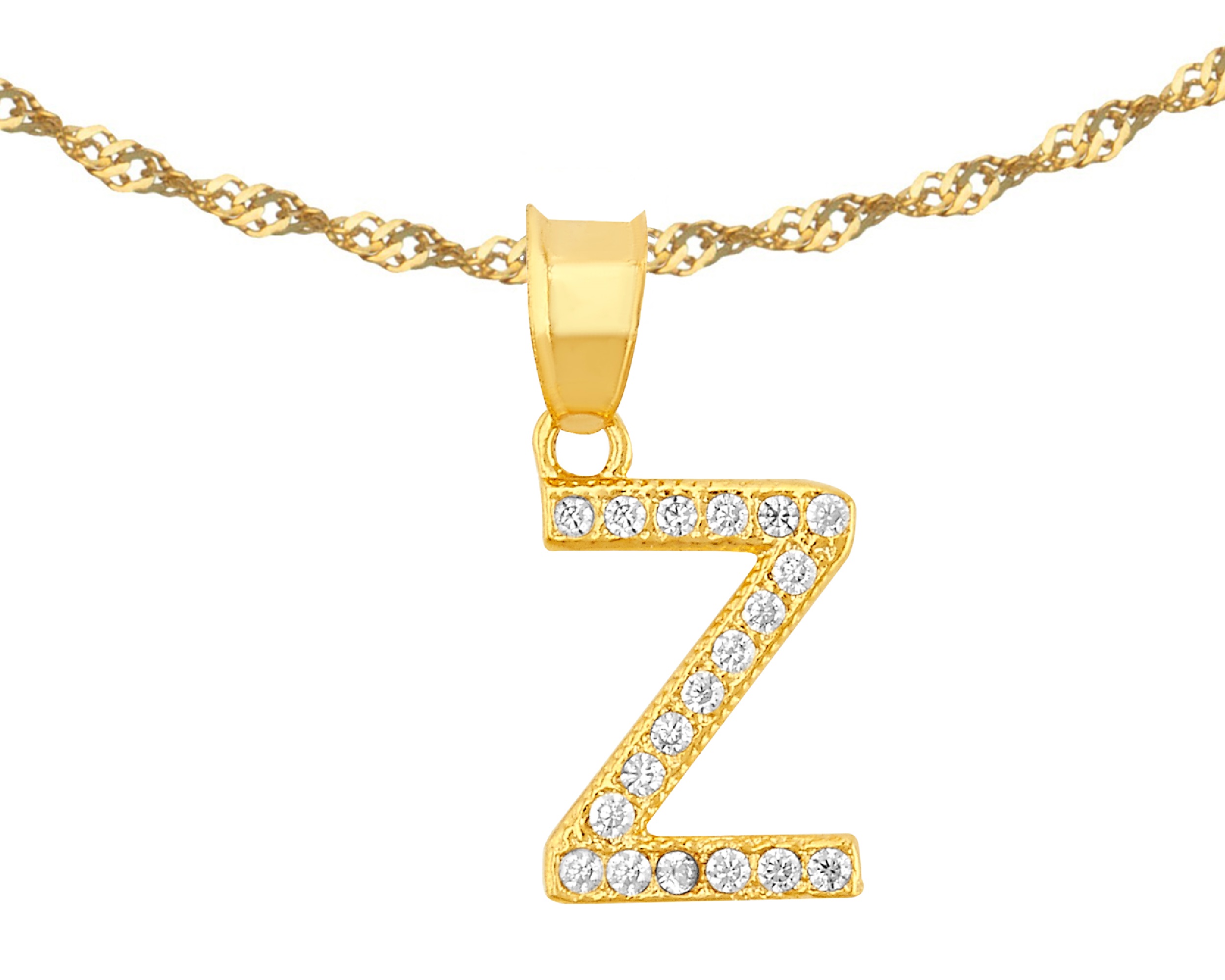 Foto 1 | Gargantilla Inicial ''z'' 45cm De Chapa De Oro 18k Ch106