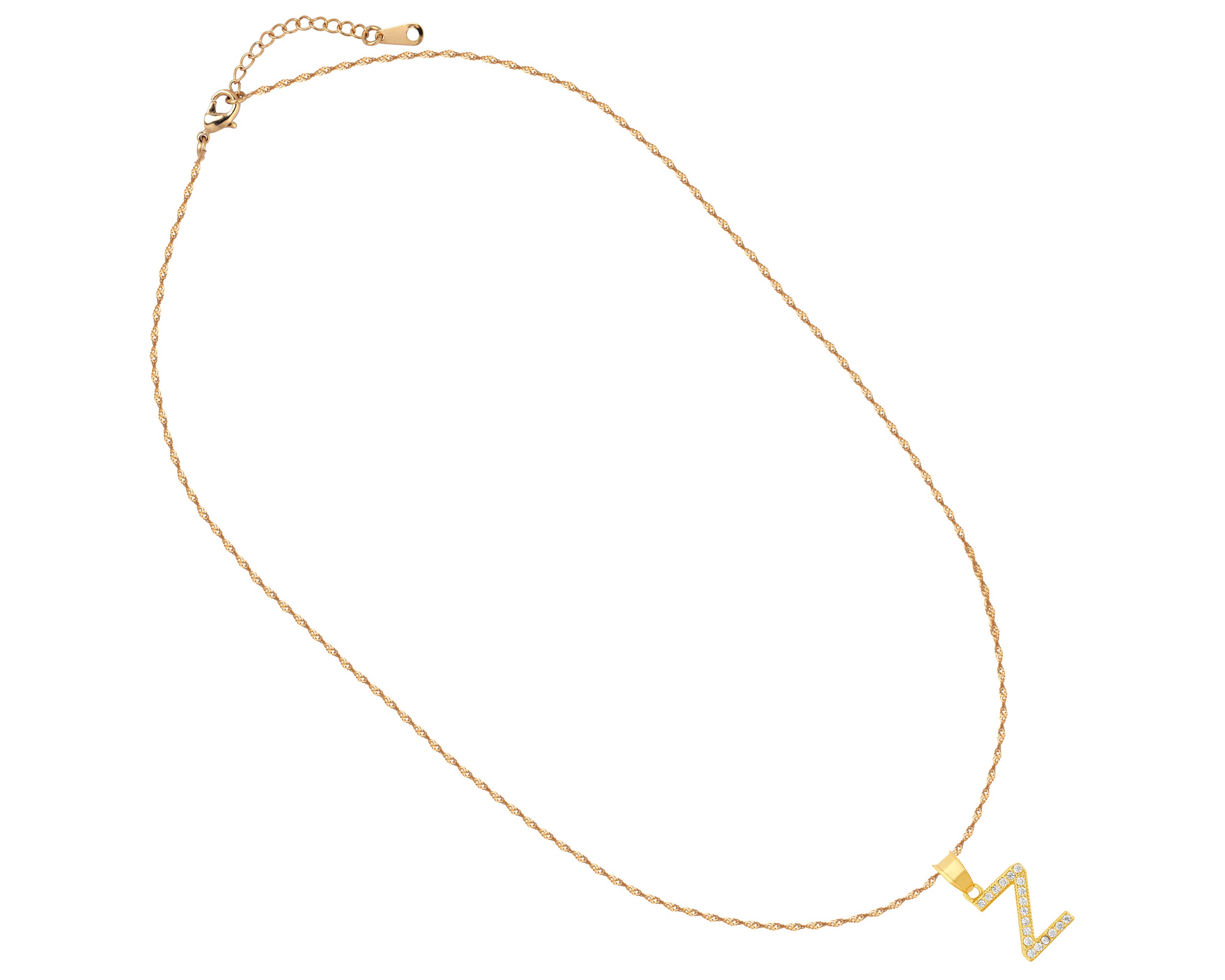 Foto 2 | Gargantilla Inicial ''z'' 45cm De Chapa De Oro 18k Ch106