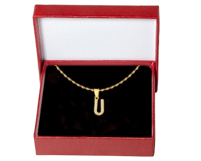 Foto 5 | Gargantilla Inicial ''u'' 45cm De Chapa De Oro 18k Ch102
