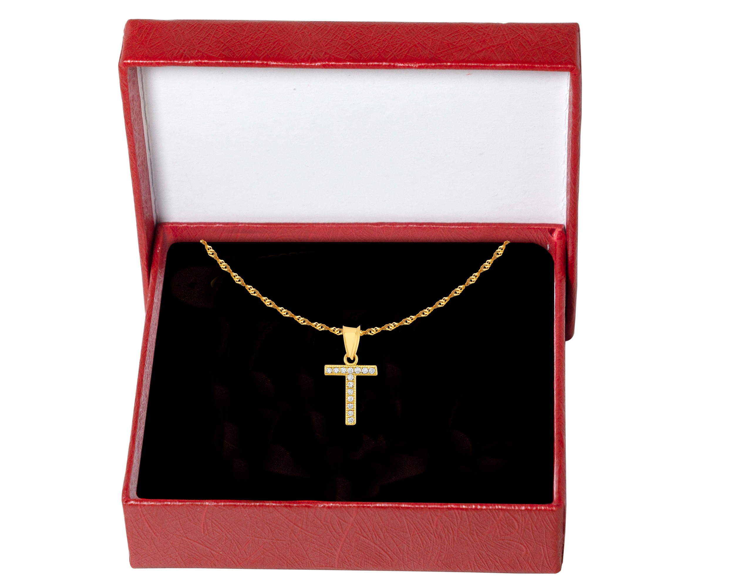 Foto 5 | Gargantilla Inicial ''t'' 45cm De Chapa De Oro 18k Ch101