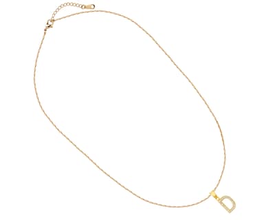 Foto 2 | Gargantilla Inicial ''d'' 45cm De Chapa De Oro 18k Ch86