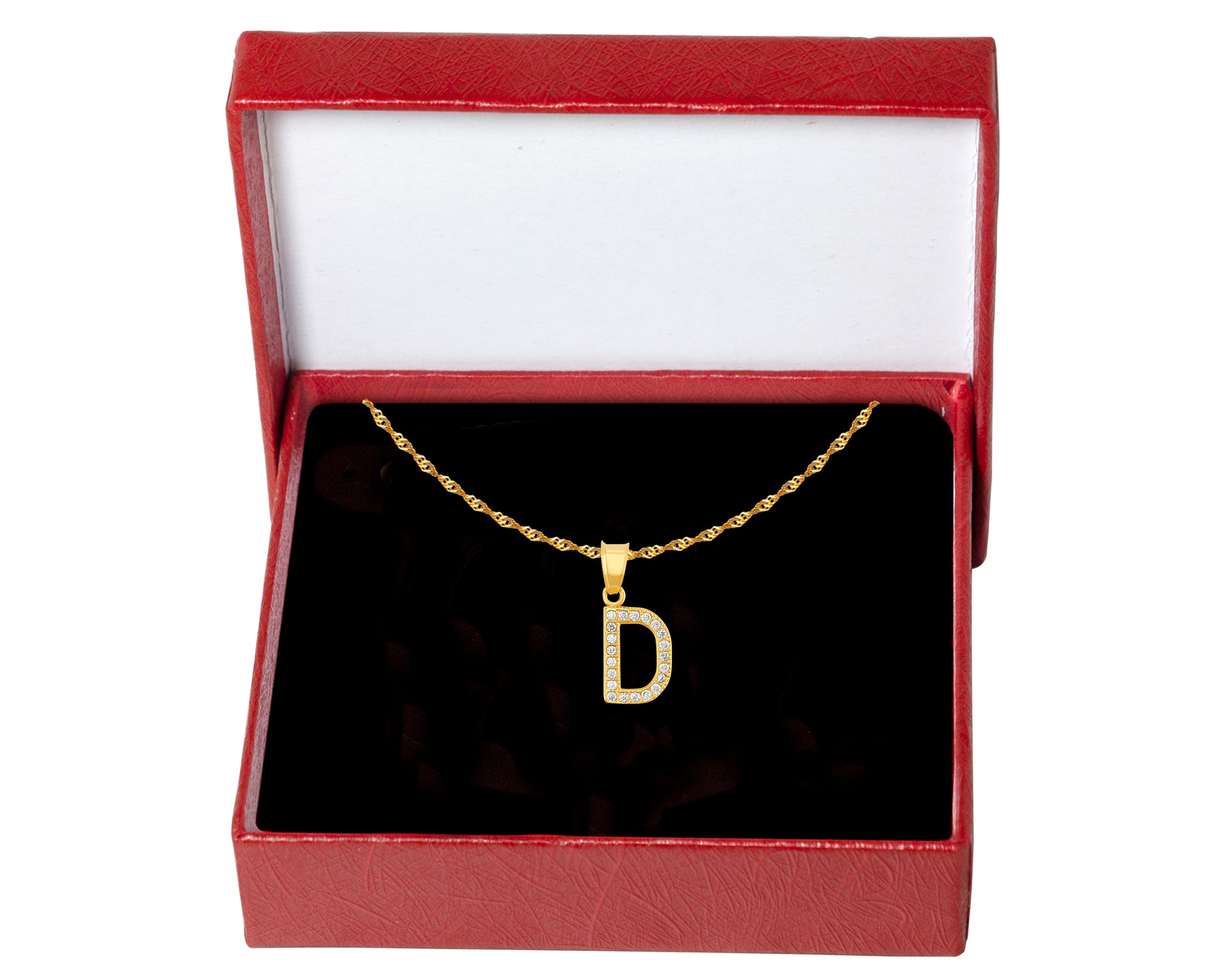 Foto 6 pulgar | Gargantilla Inicial ''d'' 45cm De Chapa De Oro 18k Ch86