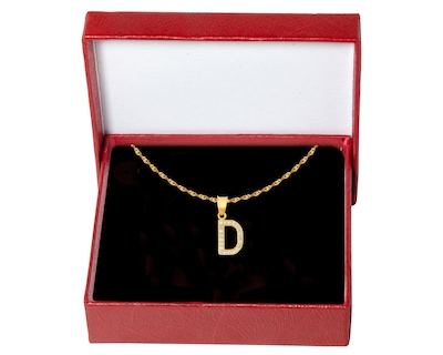 Foto 5 | Gargantilla Inicial ''d'' 45cm De Chapa De Oro 18k Ch86