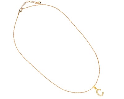 Foto 2 | Gargantilla Inicial ''c'' 45cm De Chapa De Oro 18k Ch85
