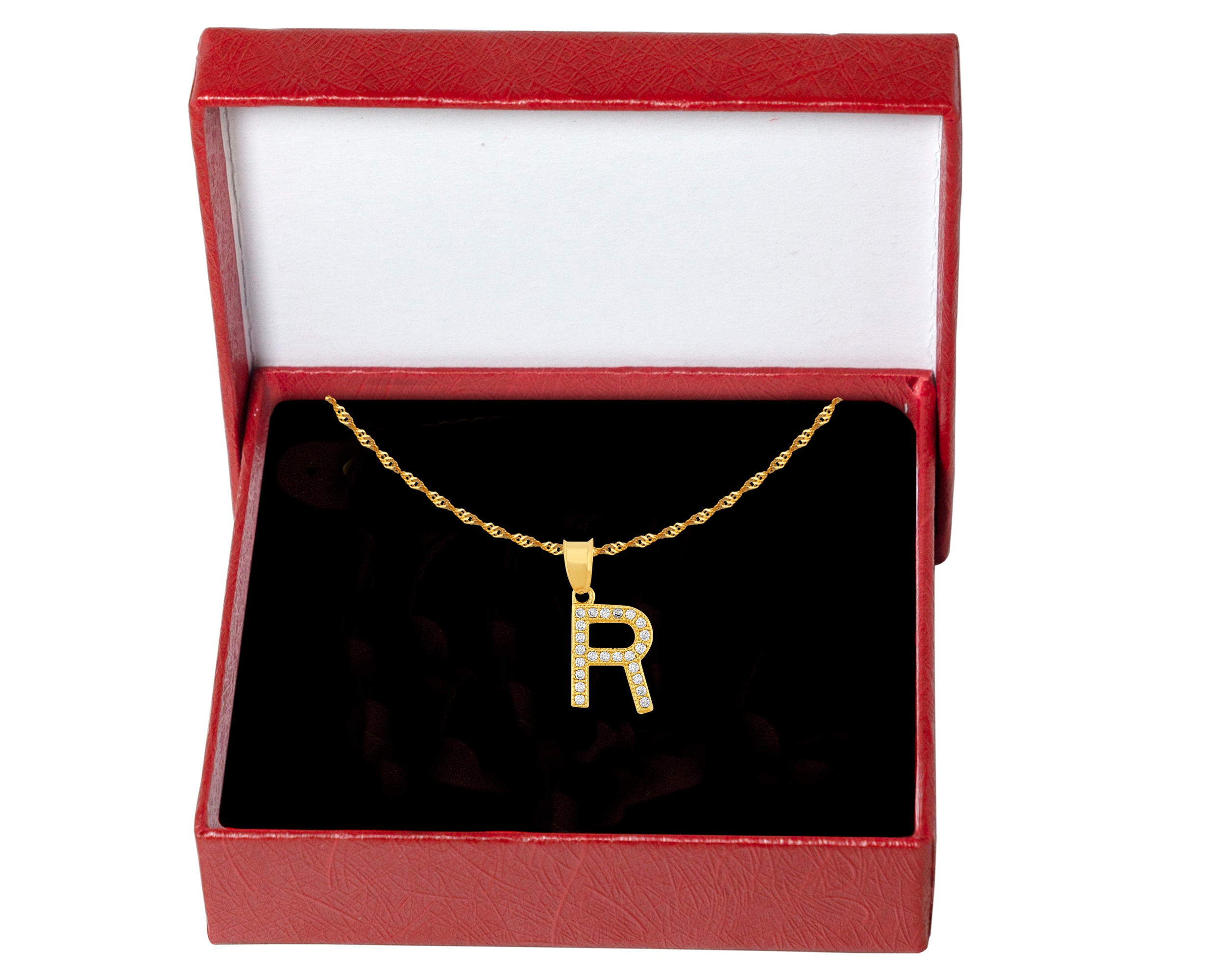 Foto 6 pulgar | Gargantilla Inicial ''r'' 45cm De Chapa De Oro 18k Ch99