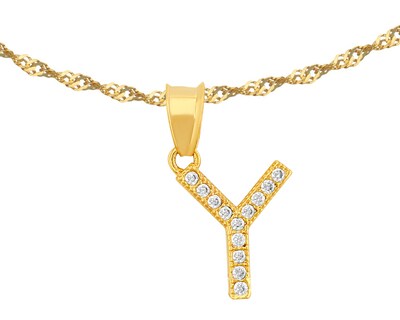 Foto 1 | Gargantilla Inicial ''y'' 45cm De Chapa De Oro 18k Ch105