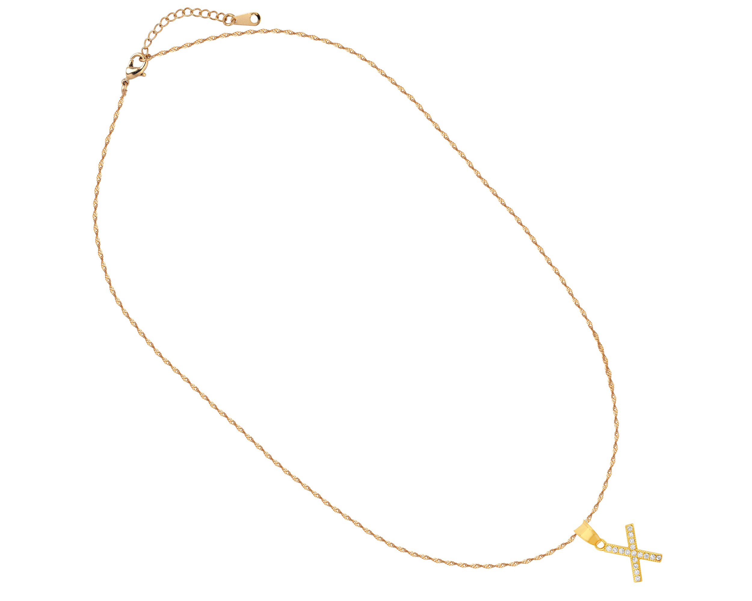 Foto 2 | Gargantilla Inicial ''x'' 45cm De Chapa De Oro 18k Ch104