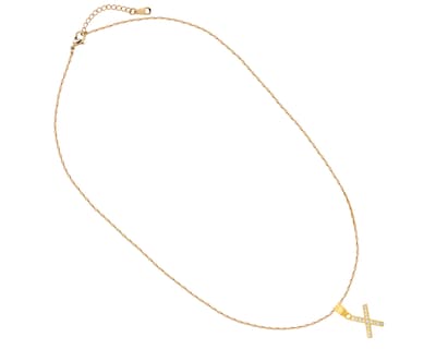 Foto 2 | Gargantilla Inicial ''x'' 45cm De Chapa De Oro 18k Ch104