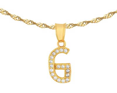 Foto 1 | Gargantilla Inicial ''g'' 45cm De Chapa De Oro 18k Ch89