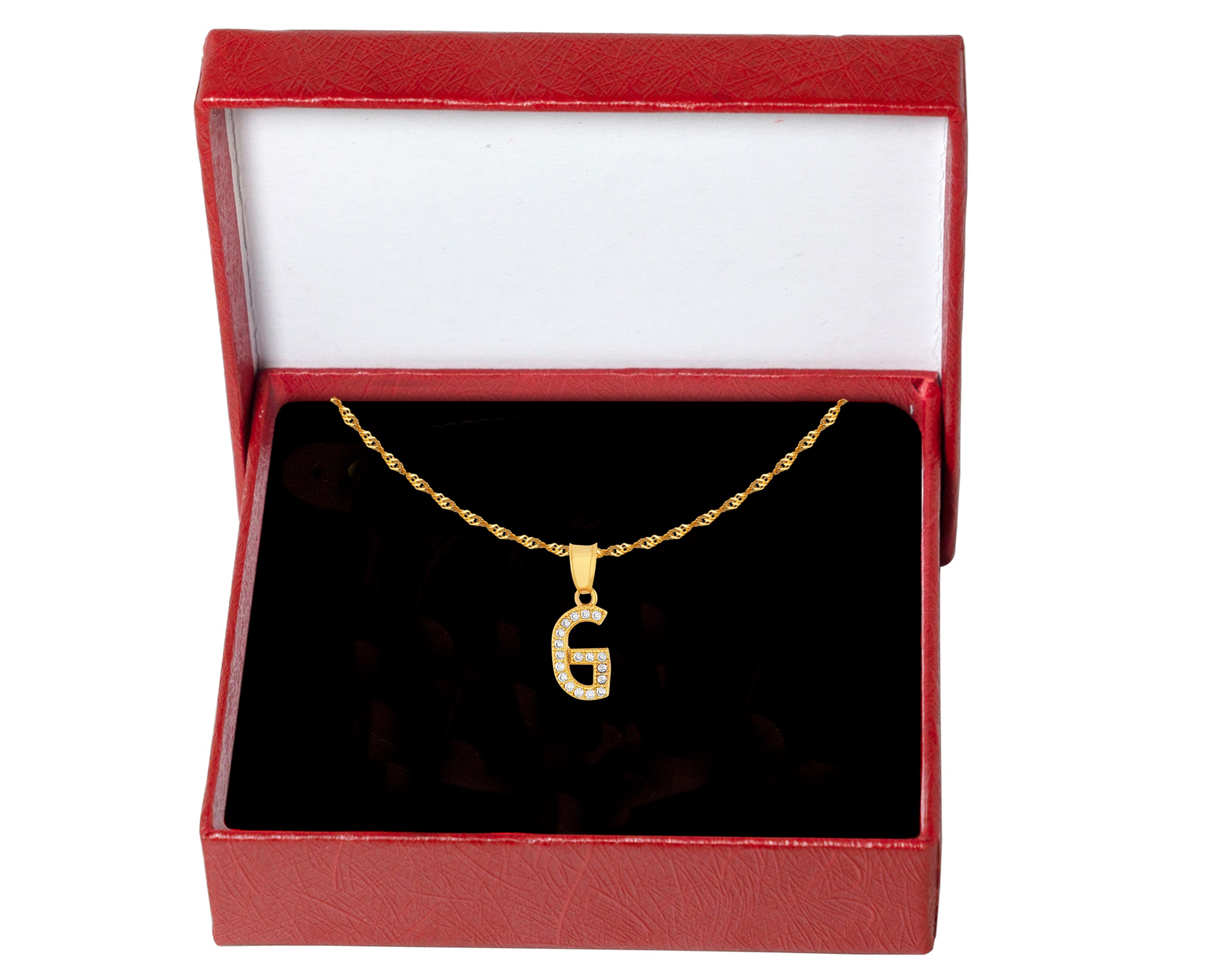 Foto 6 pulgar | Gargantilla Inicial ''g'' 45cm De Chapa De Oro 18k Ch89