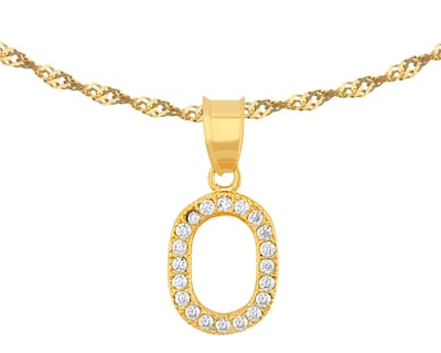 Foto 1 | Gargantilla Inicial ''o'' 45cm De Chapa De Oro 18k Ch97