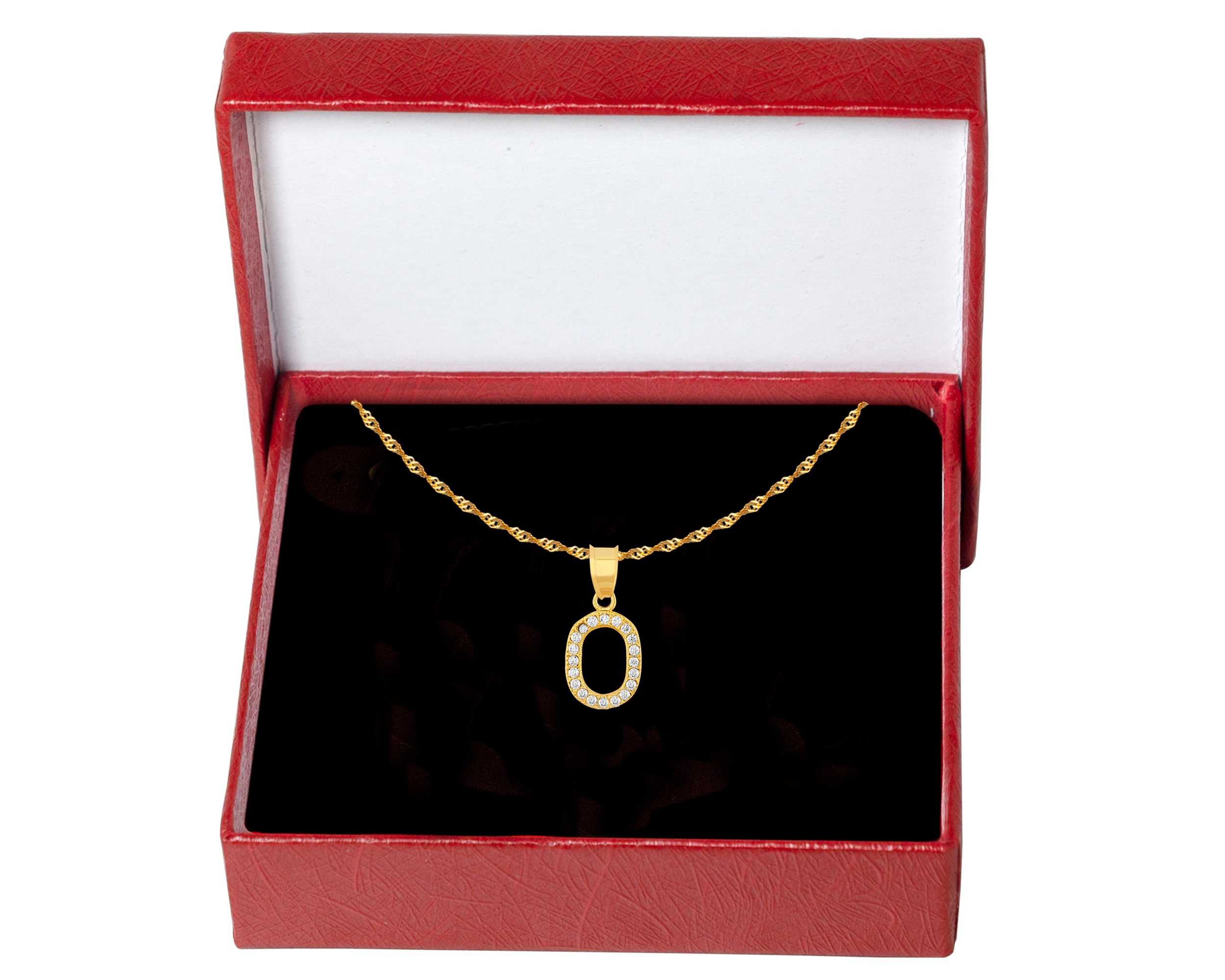 Foto 6 pulgar | Gargantilla Inicial ''o'' 45cm De Chapa De Oro 18k Ch97