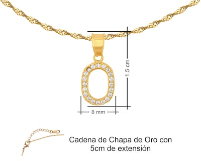 Foto 7 | Gargantilla Inicial ''o'' 45cm De Chapa De Oro 18k Ch97