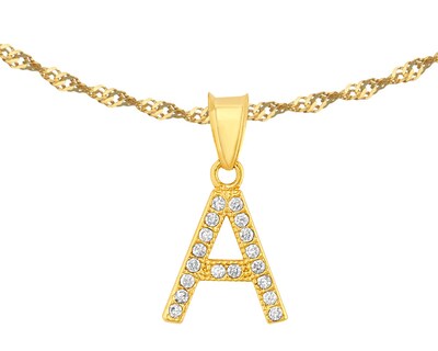 Foto 1 | Gargantilla Inicial ''a'' 45cm De Chapa De Oro 18k Ch83