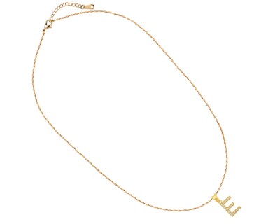 Foto 2 | Gargantilla Inicial ''e'' 45cm De Chapa De Oro 18k Ch87