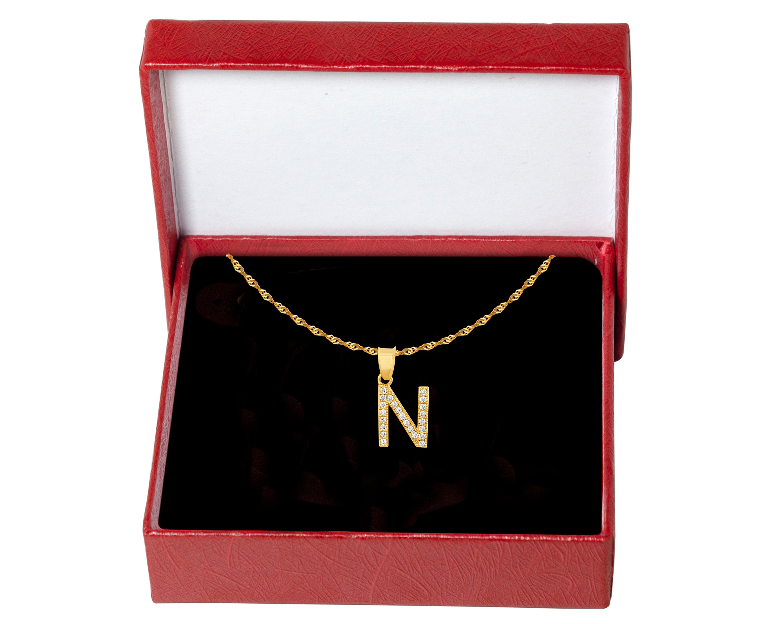 Foto 5 | Gargantilla Inicial ''n'' 45cm De Chapa De Oro 18k Ch96