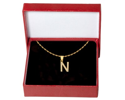 Foto 5 | Gargantilla Inicial ''n'' 45cm De Chapa De Oro 18k Ch96