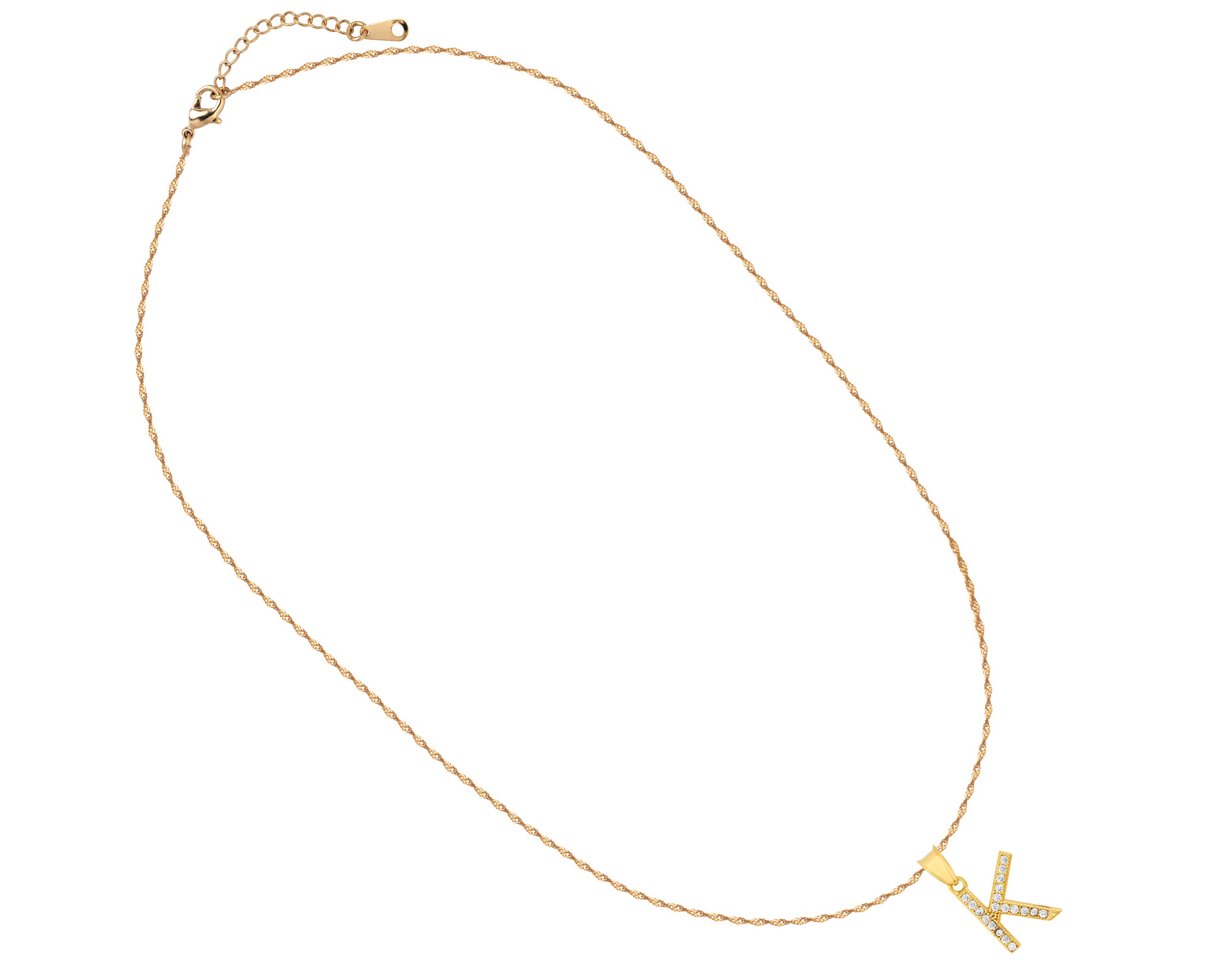 Foto 2 | Gargantilla Inicial ''k'' 45cm De Chapa De Oro 18k Ch93