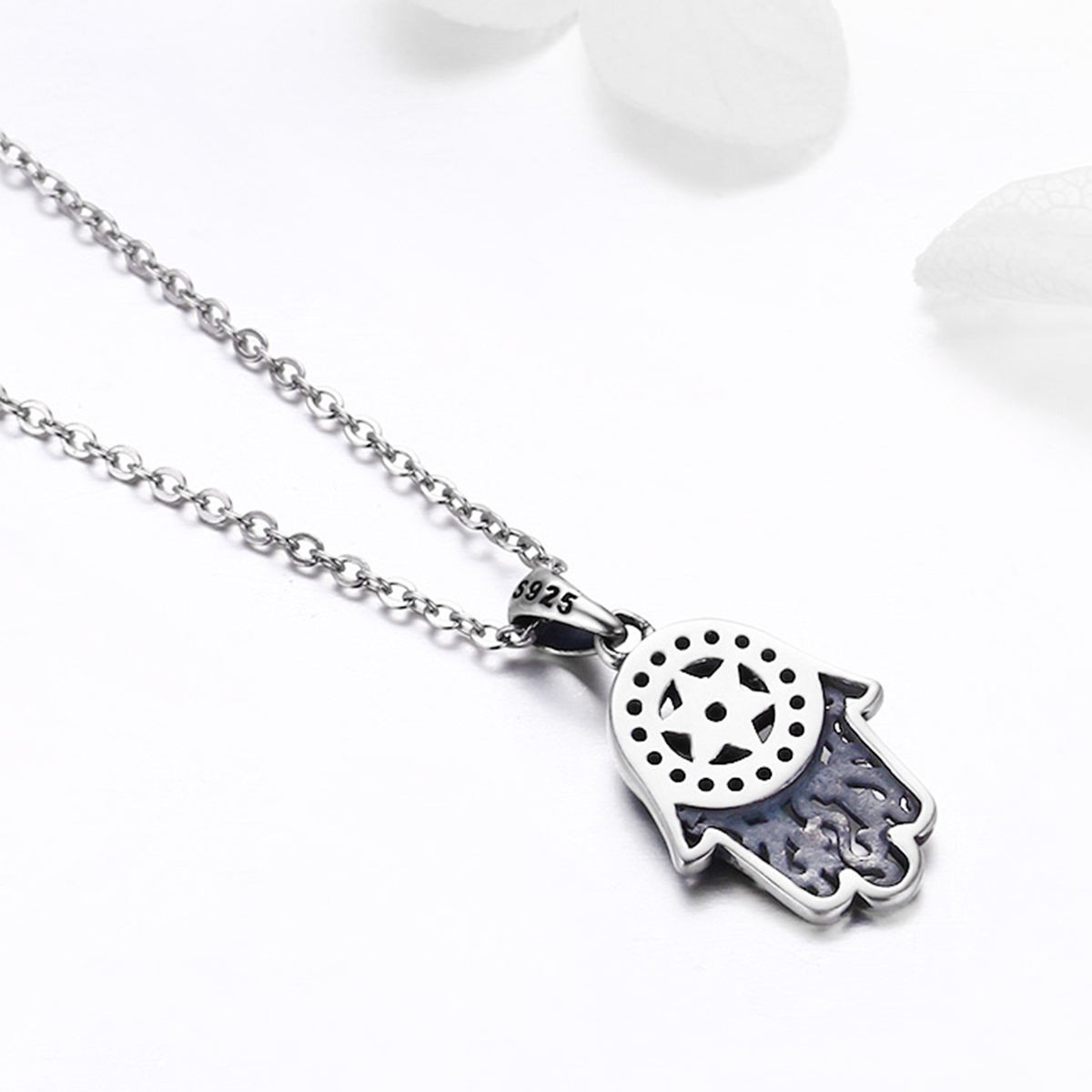 Foto 4 | Collar Mano De Fátima De Plata .925 Con Cadena De Plata Ajustable