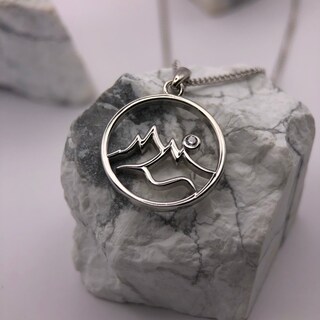 Foto 4 | Collar Montañas De Plata .925 Con Cadena De Plata Ajustable