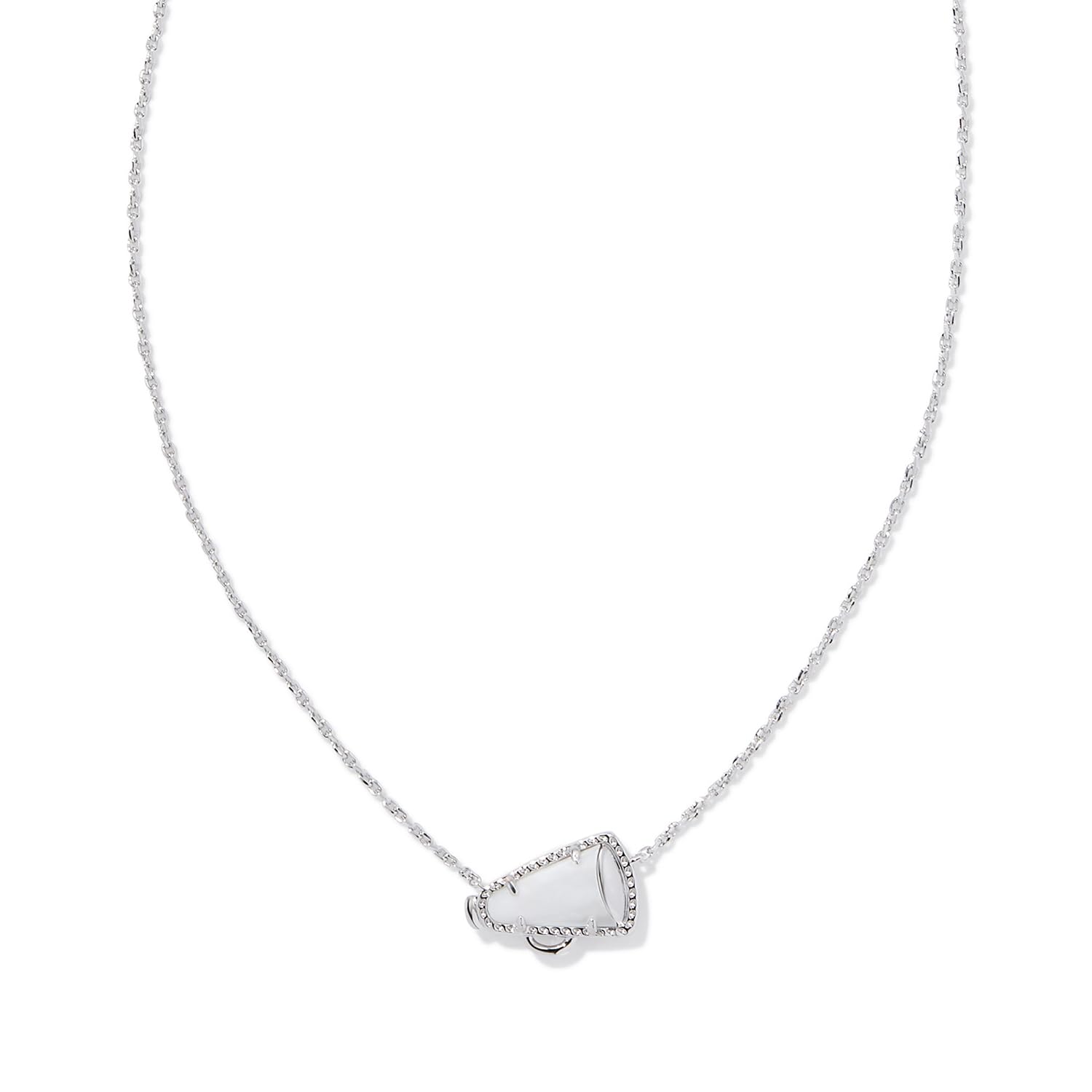 Foto 2 pulgar | Colgante Corto Kendra Scott Cheer Chapado En Rodio - Venta Internacional.