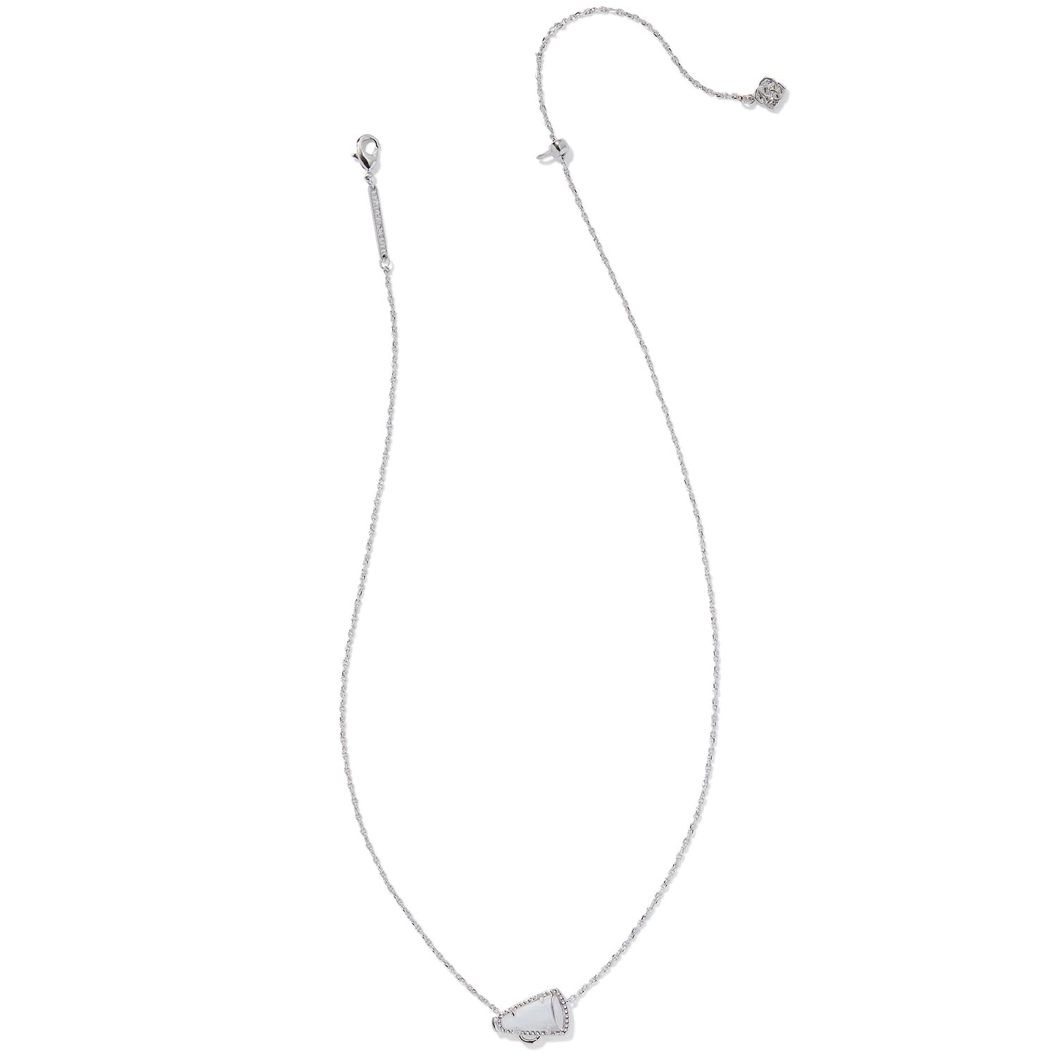 Foto 3 pulgar | Colgante Corto Kendra Scott Cheer Chapado En Rodio - Venta Internacional.
