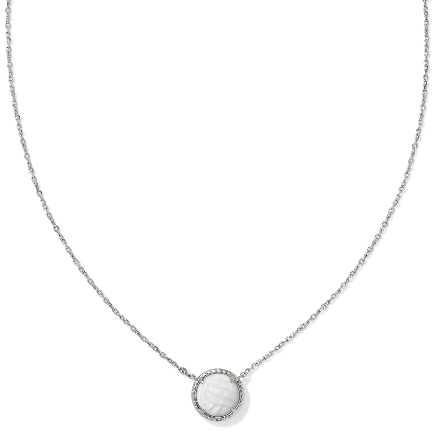 Foto 2 pulgar | Colgante De Voleibol De Kendra Scott Chapado En Rodio - Venta Internacional.