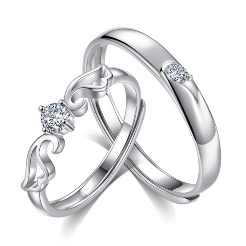 Foto 1 | Anillos Ajustables Para Parejas Love Illusions De Plata 925 - Venta Internacional.