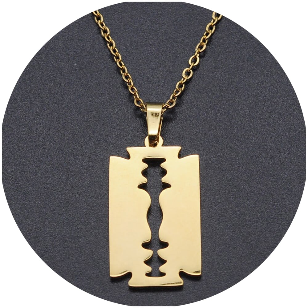 Foto 4 pulgar | Cadena Para Collares, Hojas De Afeitar Unisex, Acero Inoxidable, 45 Cm - Venta Internacional.