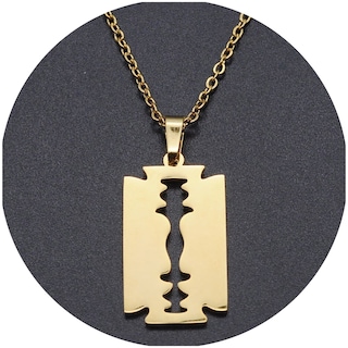 Foto 3 | Cadena Para Collares, Hojas De Afeitar Unisex, Acero Inoxidable, 45 Cm - Venta Internacional.