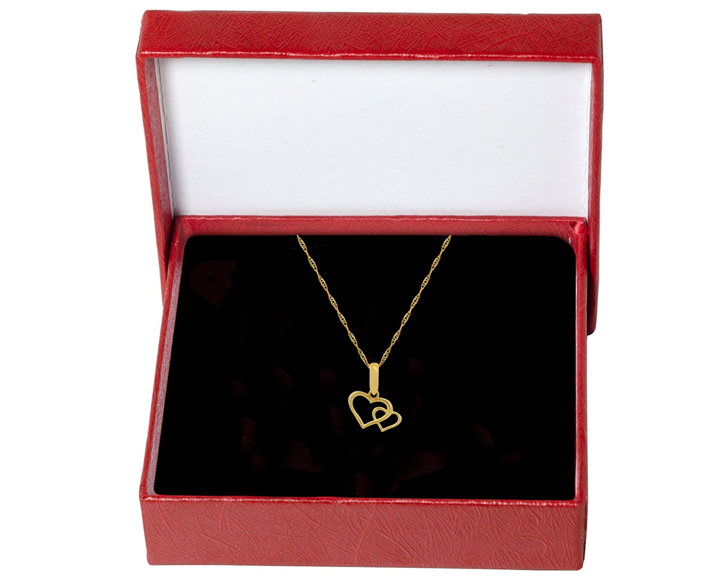 Foto 5 | Gargantilla Doble Corazon 45cm 10k Ci285