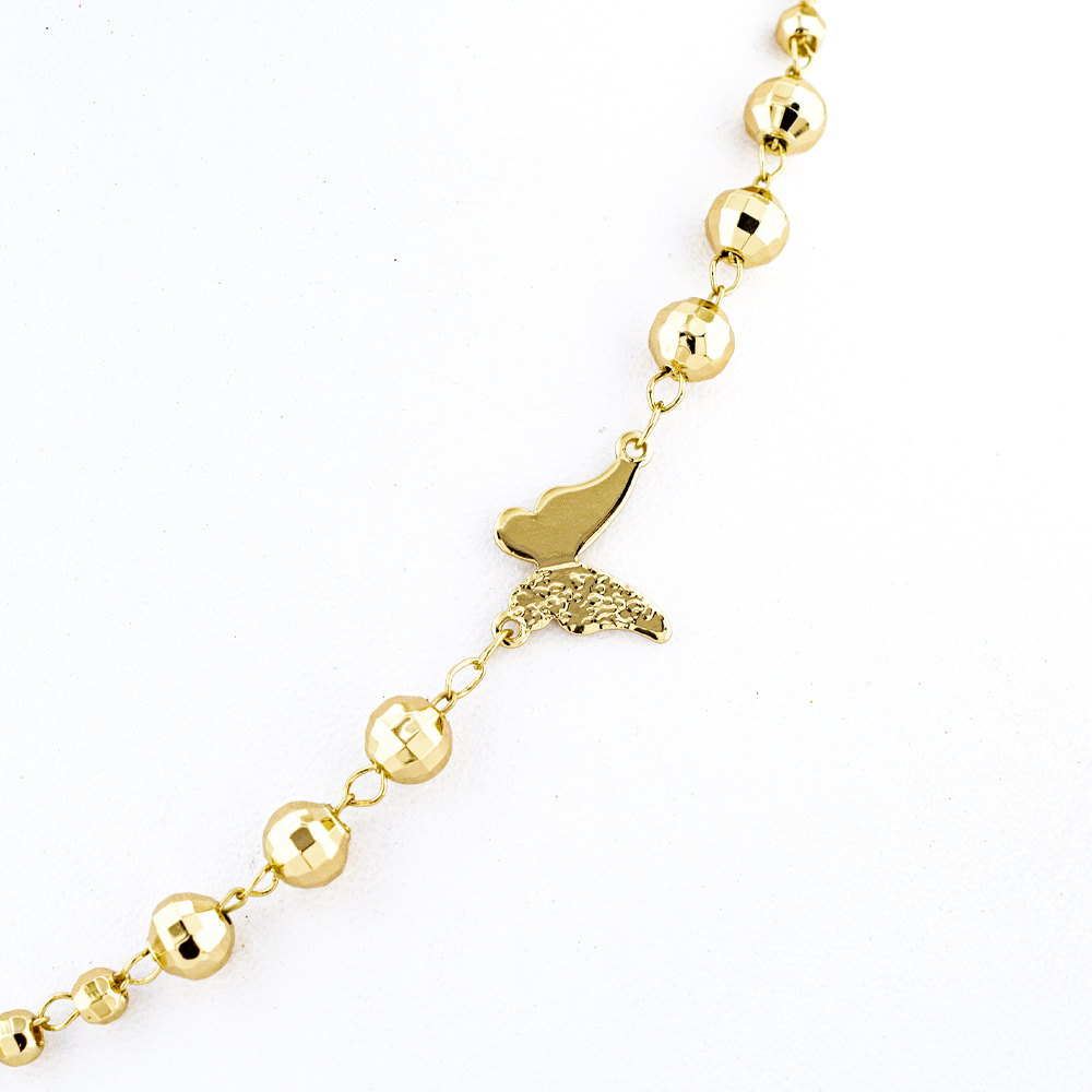 Foto 2 | Collar Esférico Con Dije De Mariposa The Golden Store Chapa De Oro 18k