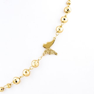 Foto 2 | Collar Esférico Con Dije De Mariposa The Golden Store Chapa De Oro 18k