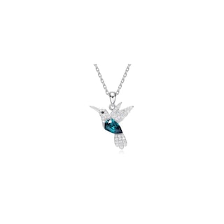 Foto 1 | Collar en Forma de Colibrí de Plata 925 con Cristal Swarovski - Venta Internacional