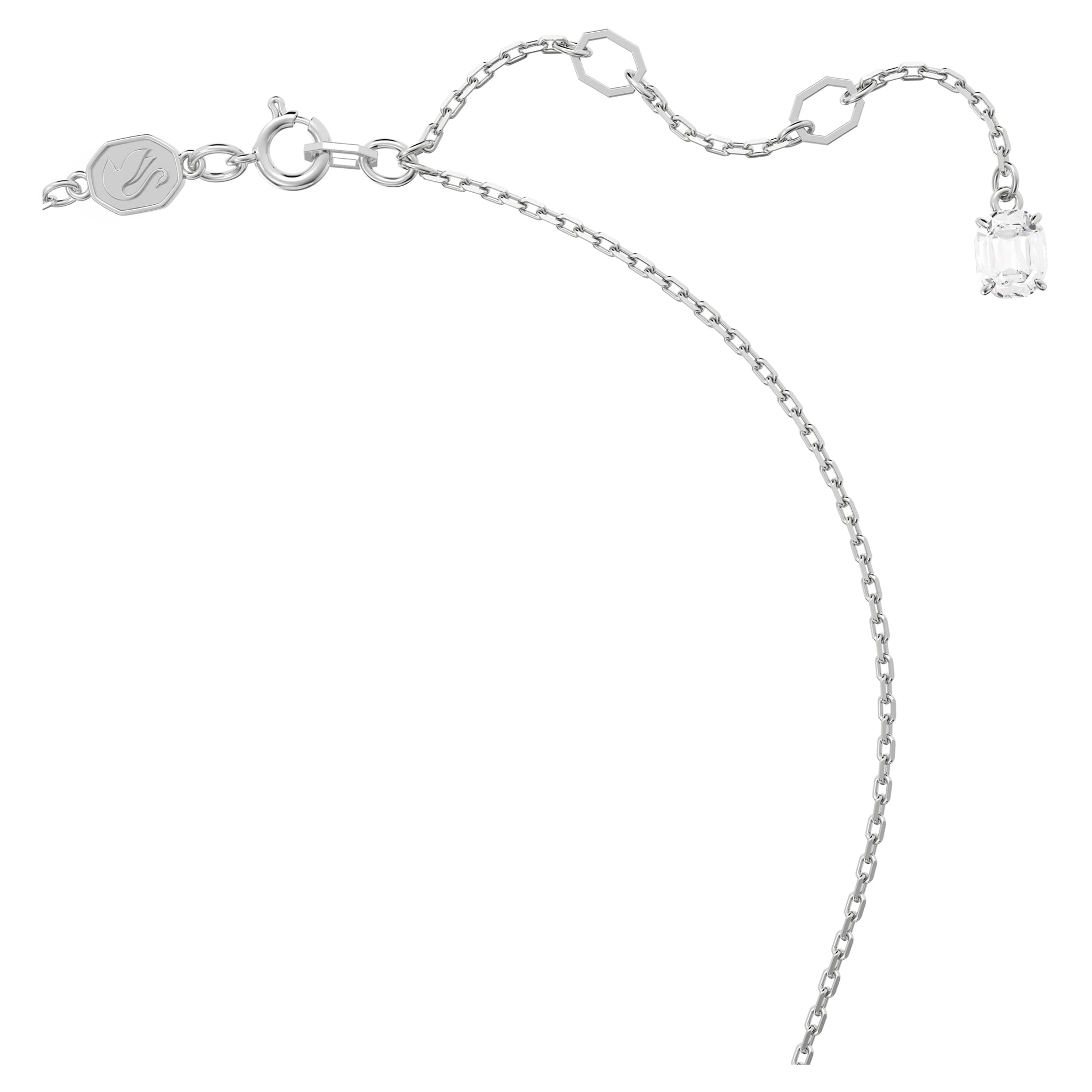 Foto 3 | Collar Con Colgante Swarovski Matrix Con Cristales Transparentes De Rodio - Venta Internacional.
