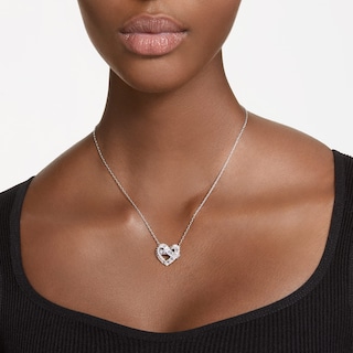 Foto 5 | Collar Con Colgante Swarovski Matrix Con Cristales Transparentes De Rodio - Venta Internacional.