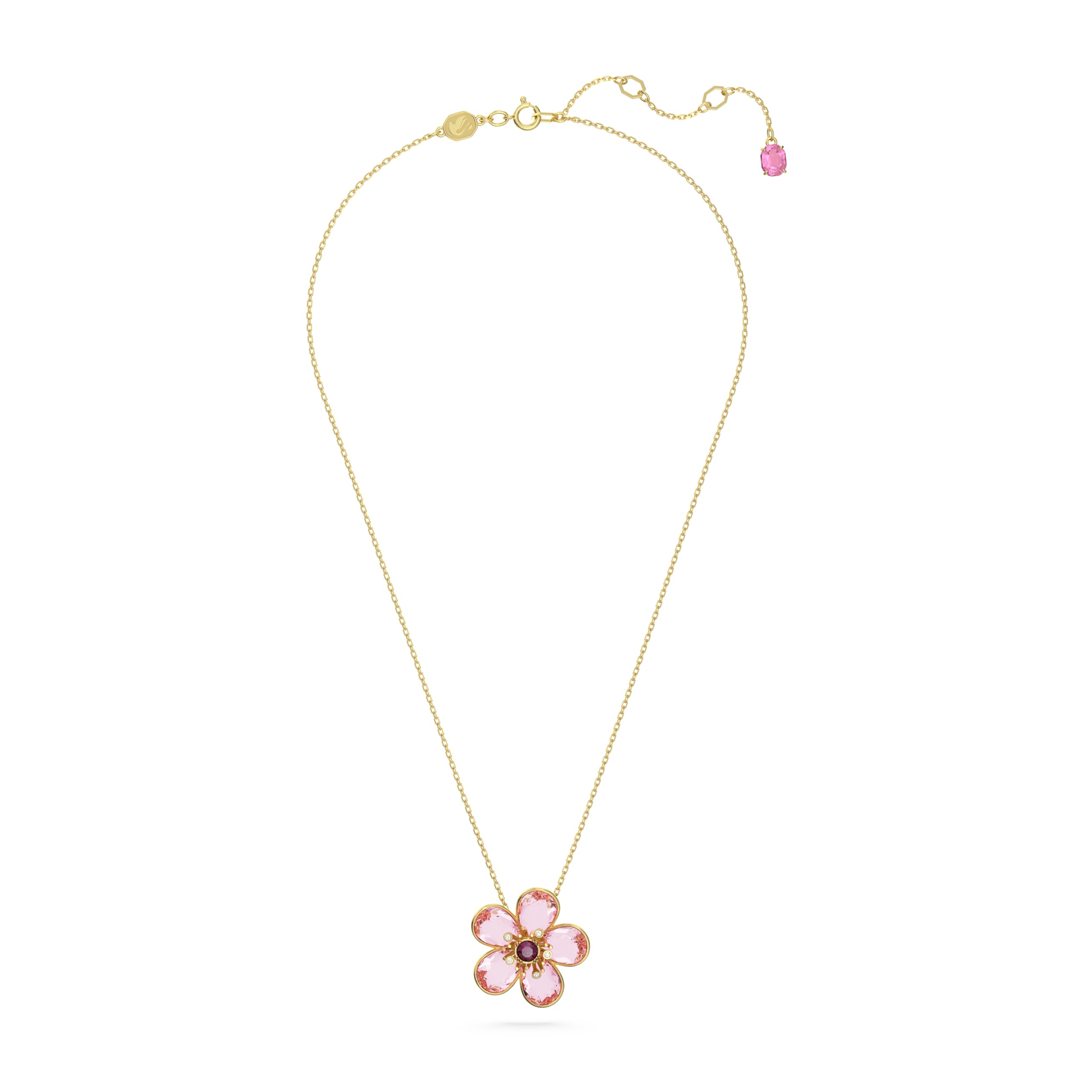 Foto 3 pulgar | Colgante Idyllia De Swarovski Con Flor Rosa En Tono Dorado - Venta Internacional.