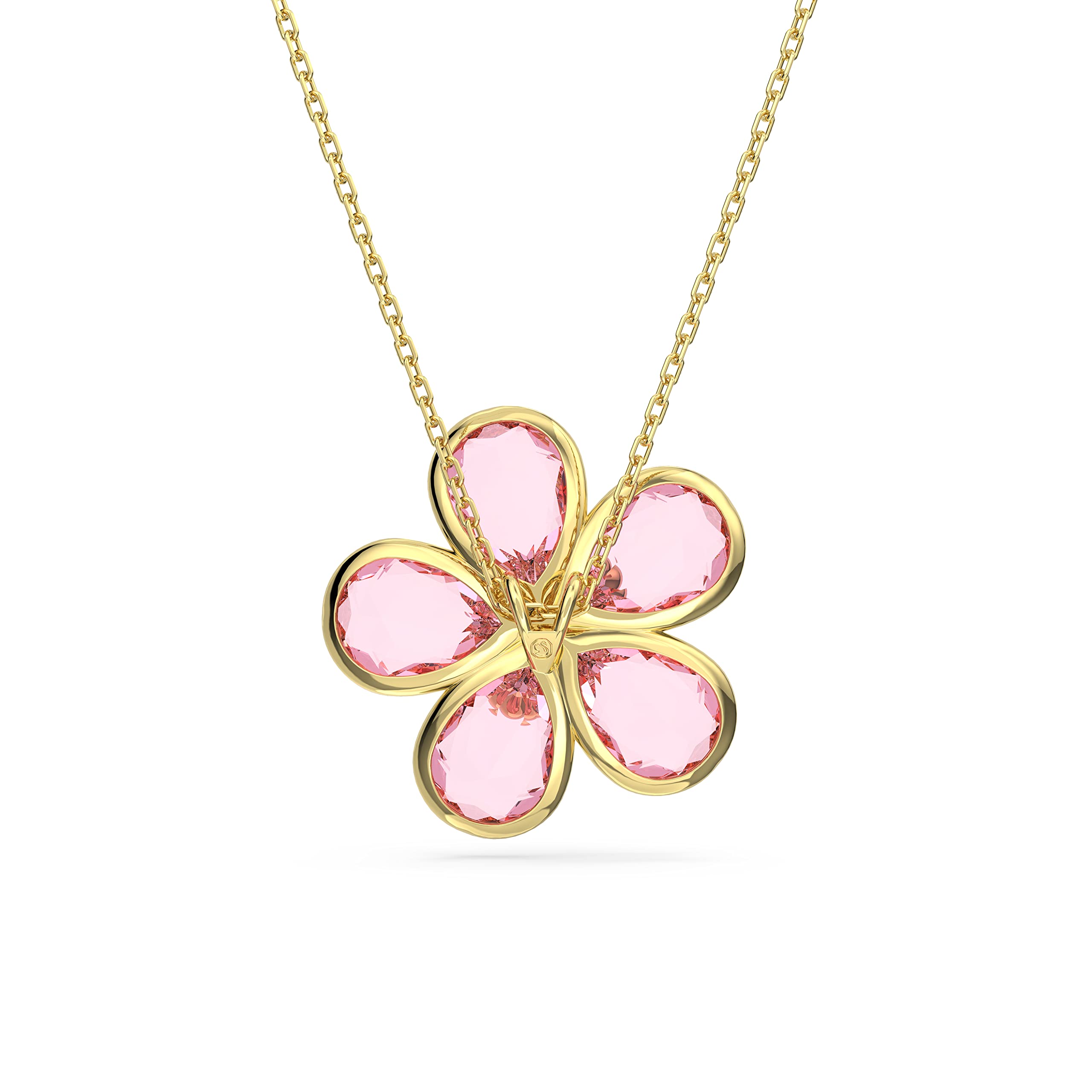 Foto 5 pulgar | Colgante Idyllia De Swarovski Con Flor Rosa En Tono Dorado - Venta Internacional.