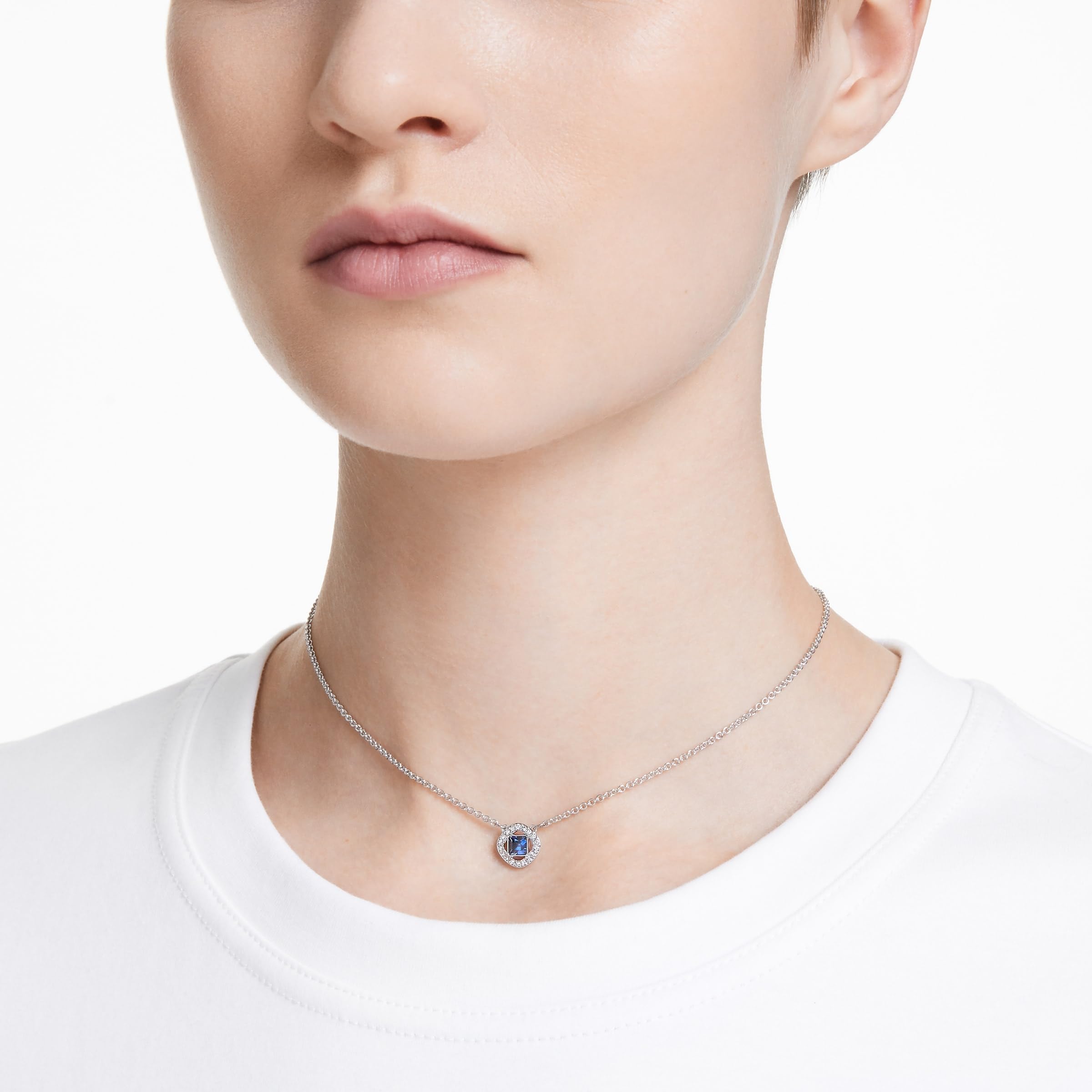 Foto 6 pulgar | Collar Swarovski Una Angelic Con Cristal Rodio Azul - Venta Internacional.