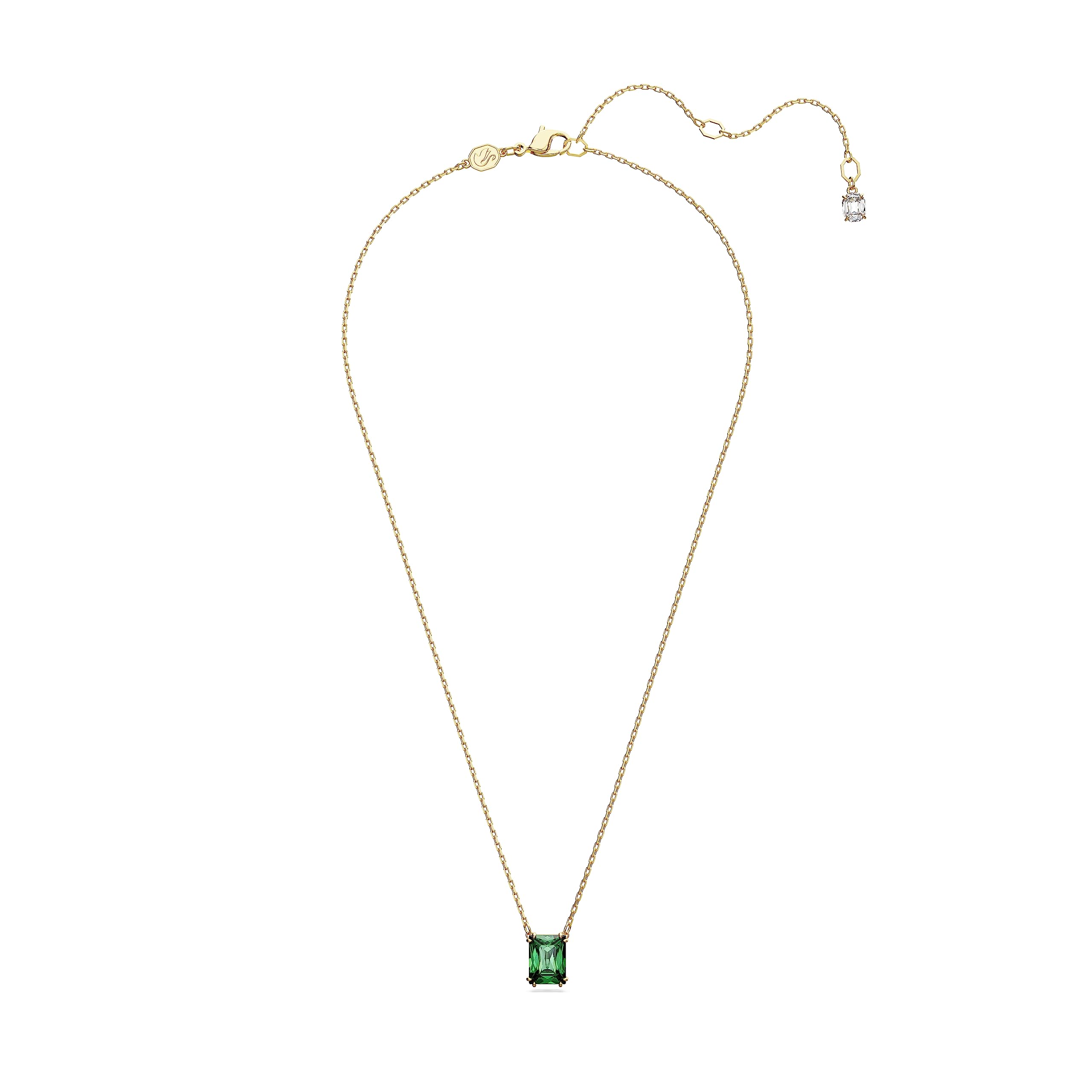 Foto 2 | Colgante Swarovski Stilla Con Piedra Verde En Tono Dorado - Venta Internacional.