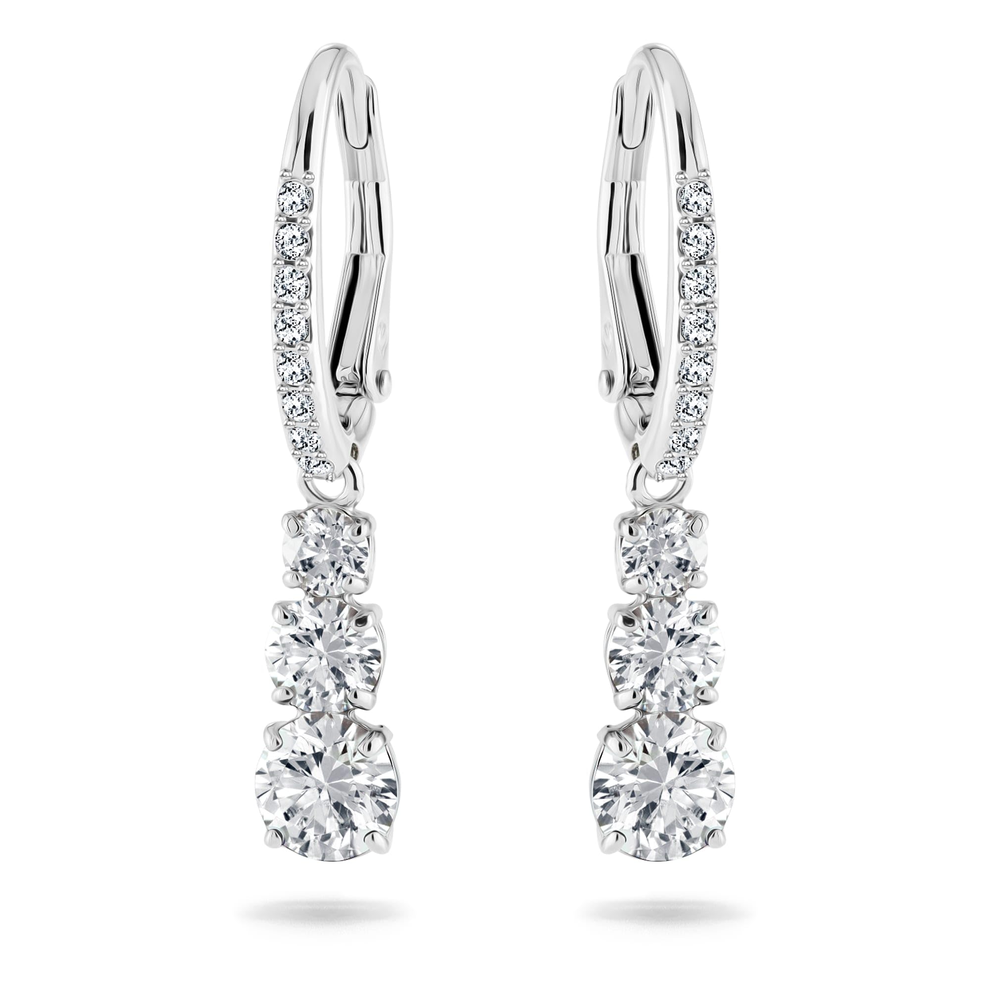 Foto 2 pulgar | Pendientes Swarovski Stilla Attract Trilogy Con Cristales Blancos - Venta Internacional.