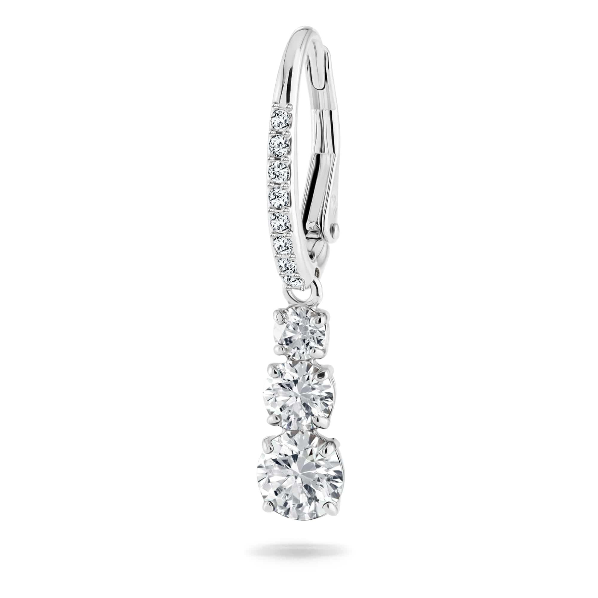 Foto 4 pulgar | Pendientes Swarovski Stilla Attract Trilogy Con Cristales Blancos - Venta Internacional.