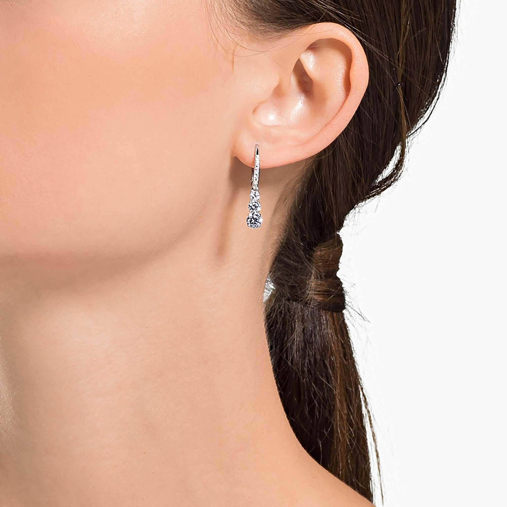 Foto 6 pulgar | Pendientes Swarovski Stilla Attract Trilogy Con Cristales Blancos - Venta Internacional.