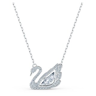 Foto 1 | Collar Con Colgante De Cisne De Swarovski Con Cristales Transparentes De Rodio - Venta Internacional.