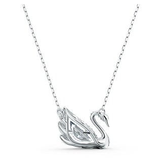 Foto 2 | Collar Con Colgante De Cisne De Swarovski Con Cristales Transparentes De Rodio - Venta Internacional.
