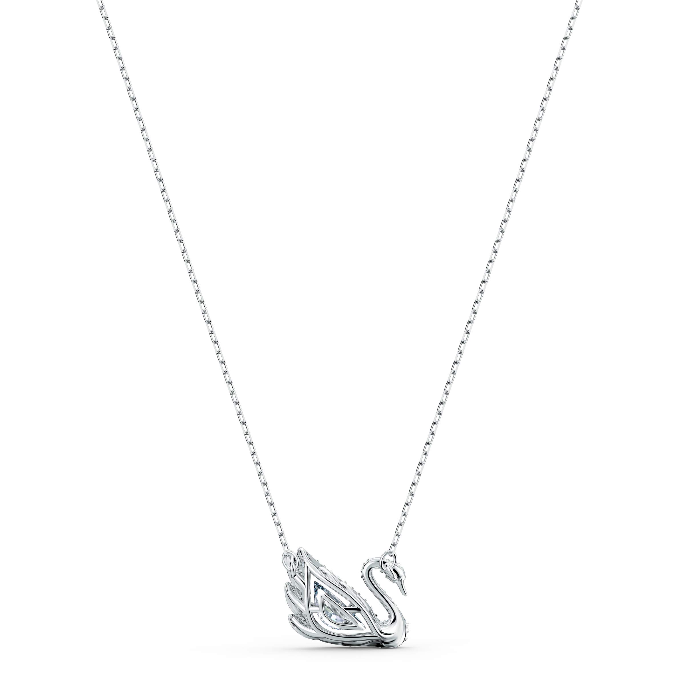 Foto 5 pulgar | Collar Con Colgante De Cisne De Swarovski Con Cristales Transparentes De Rodio - Venta Internacional.