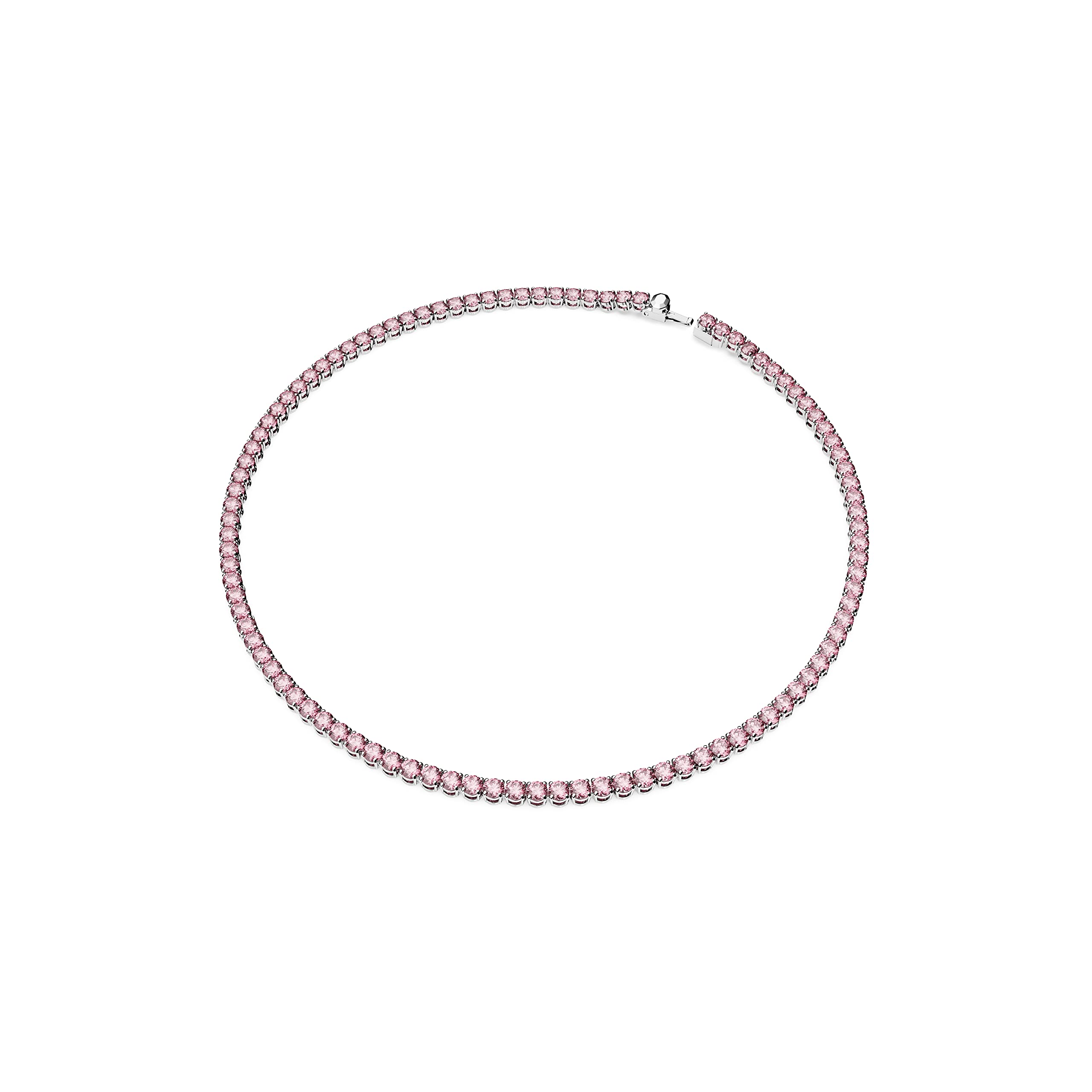 Foto 3 pulgar | Collar Swarovski Matrix Tennis Con Cristales Rosas Brillantes - Venta Internacional.